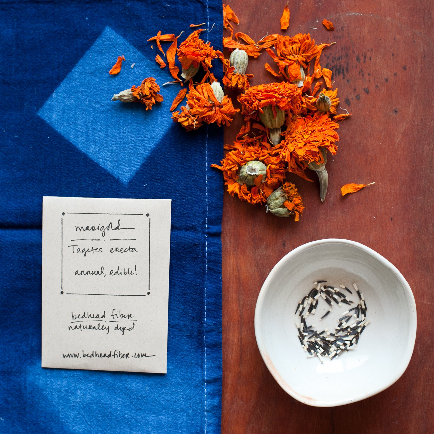 edible marigold seeds Marigold Seeds – bedhead fiber